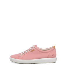 ECCO® Soft 7 Dames nubuck sneaker - Pink - O