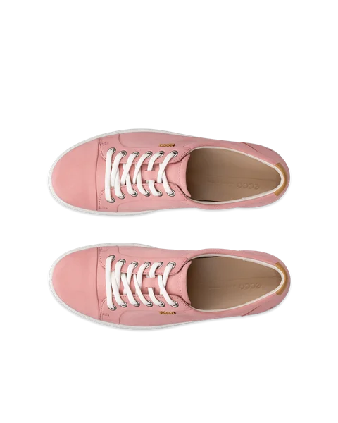 ECCO® Soft 7 Damen Sneaker aus Nubukleder - Pink - Top_Left_Pair