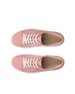 ECCO® Soft 7 Damen Sneaker aus Nubukleder - Pink - Top_Left_Pair