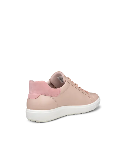ECCO® Soft 7 Dames leren sneaker - Pink - B