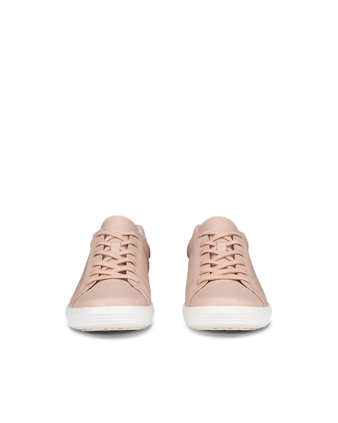 ECCO® Soft 7 Dames leren sneaker - Pink - Front_Pair