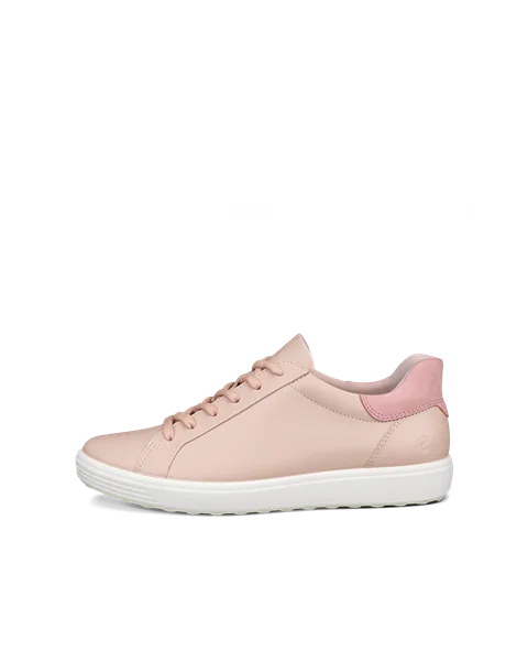 ECCO® Soft 7 Dames leren sneaker - Pink - O