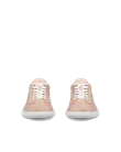 ECCO® Soft Zero baskets en cuir pour femme - Pink - Front_Pair