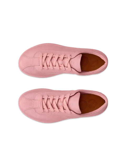 ECCO® Soft Zero dame sneakers skinn - Pink - Top_Left_Pair