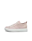 Women's ECCO® Street Ace Leather Trainer - Pink - O