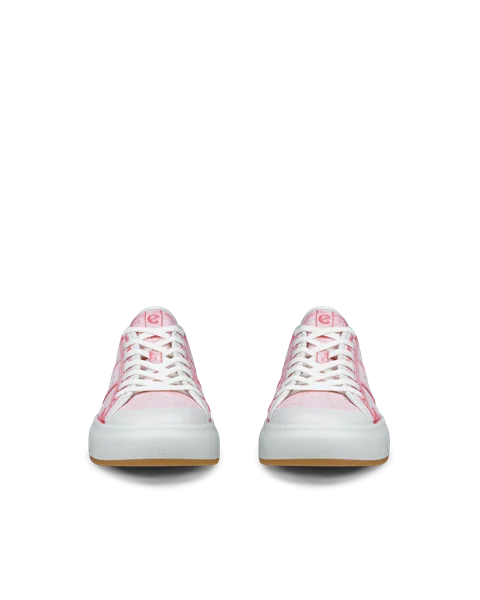 ECCO® Street Ace baskets en cuir pour femme - Pink - Front_Pair