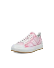 Women's ECCO® Street Ace Leather Trainer - Pink - M