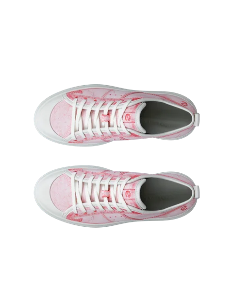 ECCO® Street Ace baskets en cuir pour femme - Pink - Top_Left_Pair