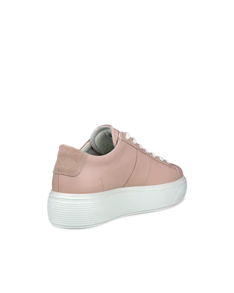 ECCO® Street Platform női bőr sneaker - Rózsaszín - B