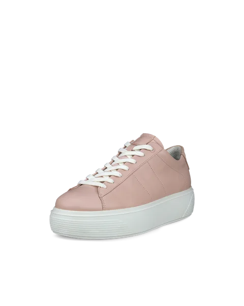 ECCO® Street Platform sneakers i læder til damer - Pink - M