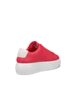 Women's ECCO® Street Platform Leather Platform Trainer - Pink - B