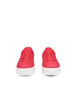Women's ECCO® Street Platform Leather Platform Trainer - Pink - Front_Pair