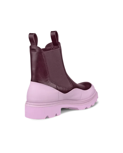 ECCO® Grainer botte Chelsea en cuir pour femme - Violet - B