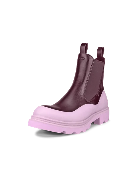 Women's ECCO® Grainer Leather Chelsea Boot - Purple - M