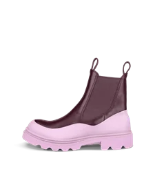 Women's ECCO® Grainer Leather Chelsea Boot - Purple - O