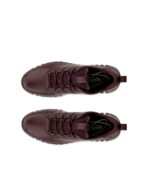 Damskie skórzane sneakersy Gore-Tex ECCO® Gruuv - Fioletowy - Top_Left_Pair