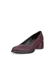 Women's ECCO® Sculpted LX 35 Leather Block-Heeled Pump - Purple - M