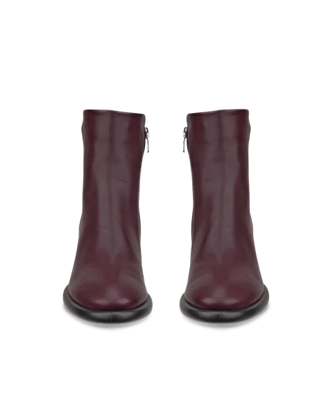 ECCO® Sculpted LX 55 bottes mi-hautes en cuir pour femme - Violet - Front_Pair