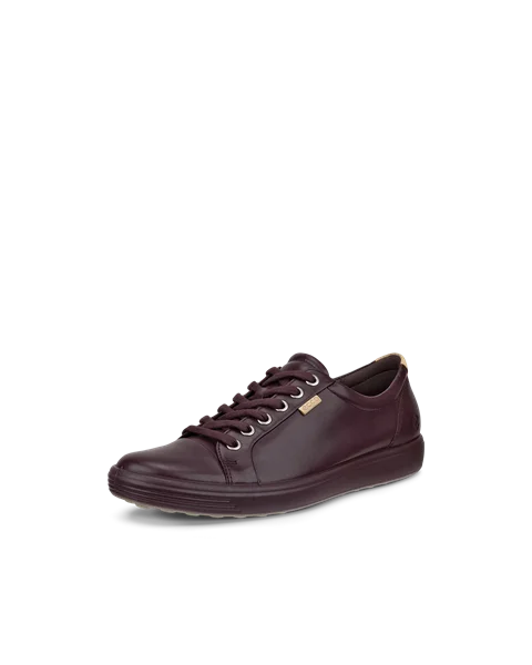 Women's ECCO® Soft 7 Leather Trainer - Purple - M