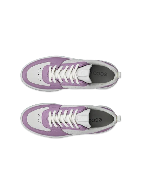 ECCO® Street 720 baskets en cuir Gore-Tex pour femme - Violet - Top_Left_Pair