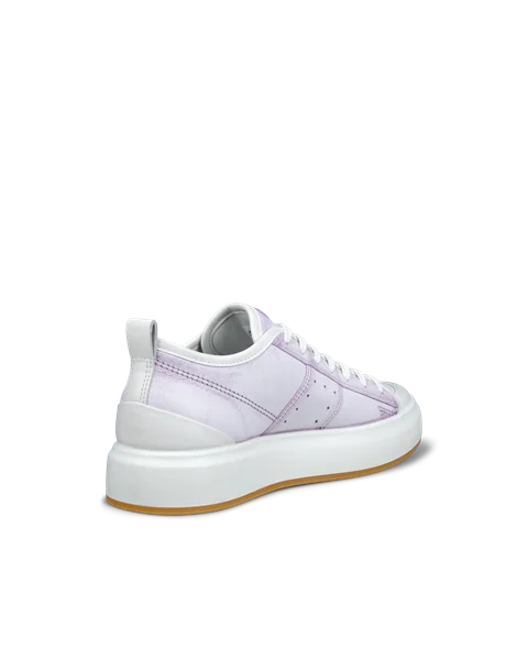 Women's ECCO® Street Ace Leather Trainer - Purple - B