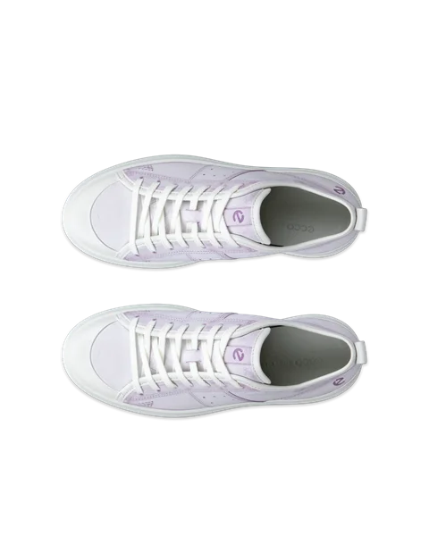 ECCO® Street Ace baskets en cuir pour femme - Violet - Top_Left_Pair