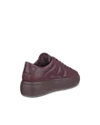 Women's ECCO® Street Platform Leather Platform Trainer - Purple - B