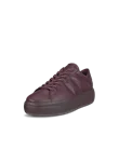 Women's ECCO® Street Platform Leather Platform Trainer - Purple - M