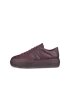 Women's ECCO® Street Platform Leather Platform Trainer - Purple - O