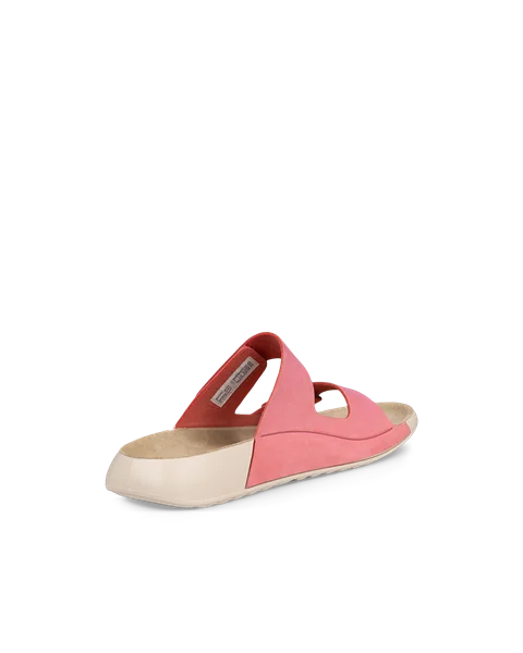 ECCO® Cozmo Dames nubuck sandaal met twee bandjes - Pink - B