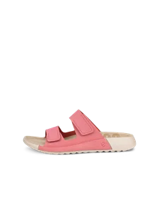 Women's ECCO® Cozmo Nubuck Two Strap Sandal - Pink - O