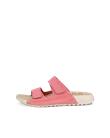 Women's ECCO® Cozmo Nubuck Two Strap Sandal - Pink - O