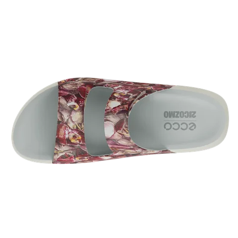 Dámske kožené sandále 2 remienky ECCO® Cozmo - Červená - Top
