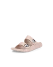 Dámske kožené sandále 2 remienky ECCO® Cozmo - Ružová - M