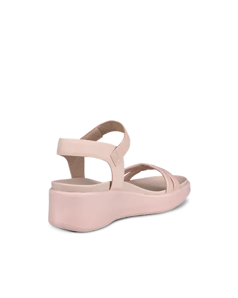 ECCO® Flowt Wedge LX ādas sandales ar ķīļveida papēdi sievietēm - Pink - B