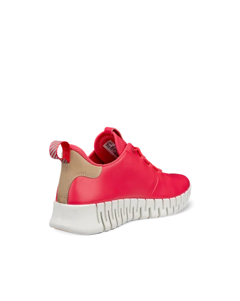 ECCO® Gruuv Skinnsneaker dam - Röd - B