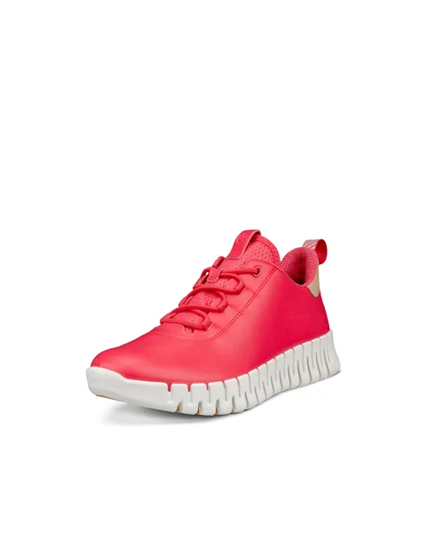 ECCO® Gruuv Skinnsneaker dam - Röd - M