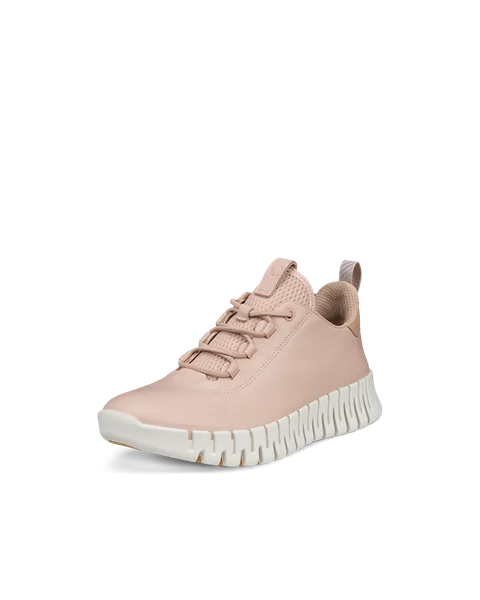 Women's ECCO® Gruuv Leather Trainer - Pink - M