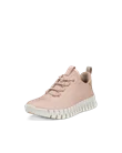 Women's ECCO® Gruuv Leather Trainer - Pink - M