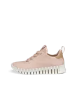 Women's ECCO® Gruuv Leather Trainer - Pink - O