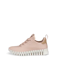 Women's ECCO® Gruuv Leather Trainer - Pink - O