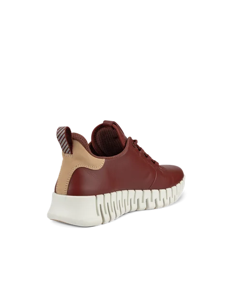 Women's ECCO® Gruuv Leather Trainer - Red - B