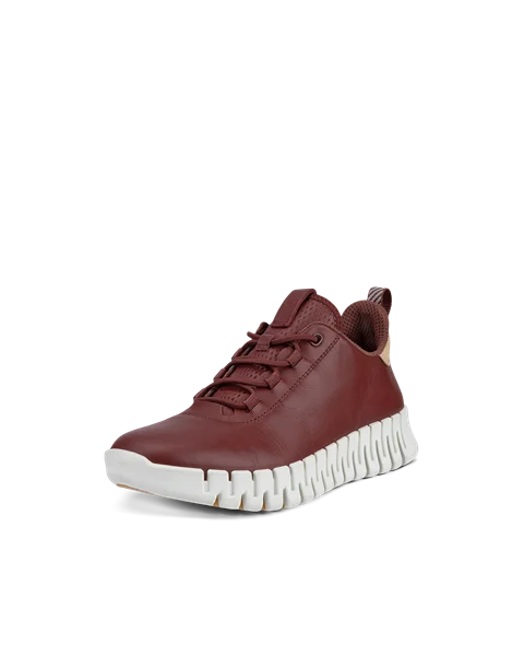Women's ECCO® Gruuv Leather Trainer - Red - M