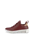 Women's ECCO® Gruuv Leather Trainer - Red - O