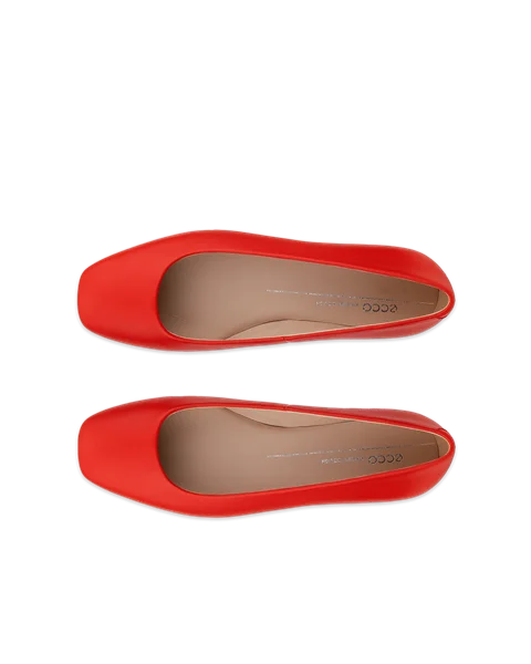 ECCO® Margot Dames leren ballerina - Rood - Top_Left_Pair