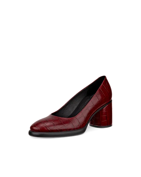 ECCO® Sculpted LX 55 escarpins en cuir à talon carré pour femme - Rouge - M