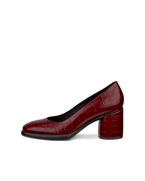 ECCO® Sculpted LX 55 escarpins en cuir à talon carré pour femme - Rouge - O