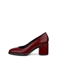 ECCO® Sculpted LX 55 escarpins en cuir à talon carré pour femme - Rouge - O