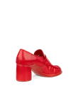 Women's ECCO® Sculpted LX 55 Leather Block-Heeled Loafer - Red - B