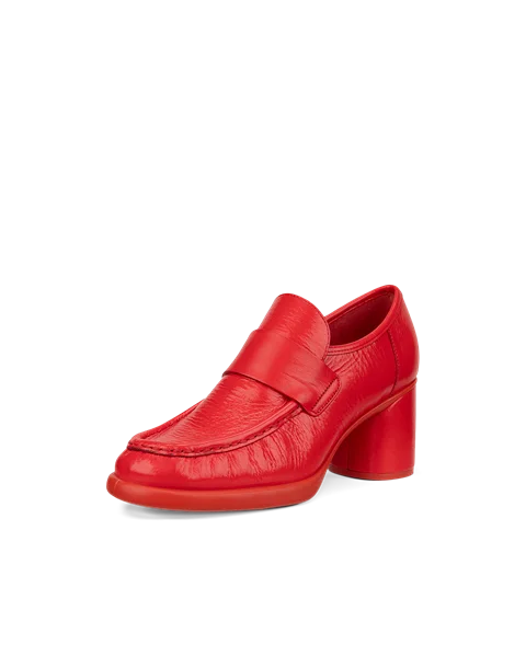 ECCO® Sculpted LX 55 női vastag sarkú bőrcipő - Piros - M
